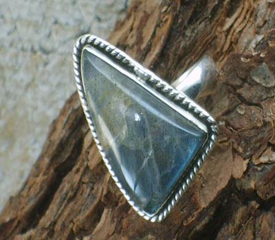 Labrodorite Ring - sz 8 3/4
